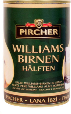 Pircher Williams- Birnenhälften 410g