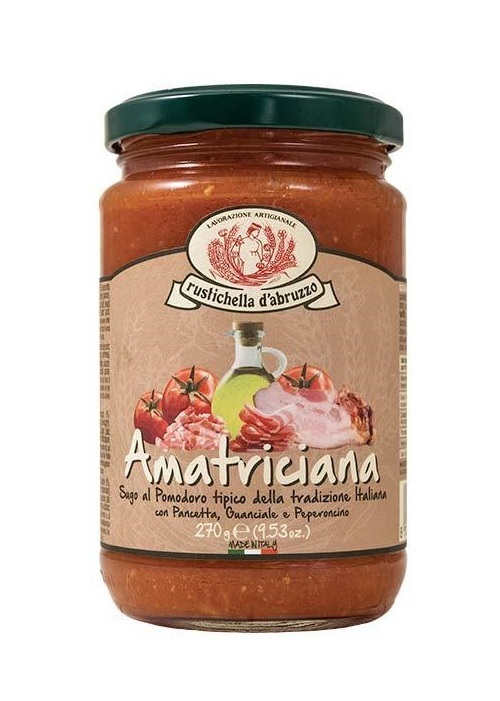 Rustichella d'Abruzzo - Sugo all' Amatriciana - Tomatensauce mit Speck und Chili 270g